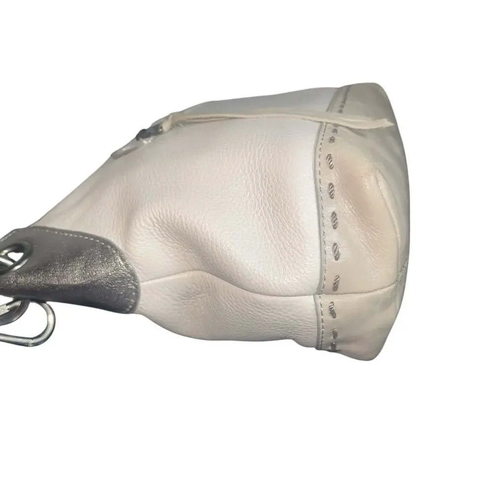 The Sak Leather Shoulder Bag Cream Brown Handle Boho Minimalist slouchy - Picture 5 of 13